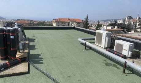 Réfection d'une étanchéité d'un toit terrasse autoprotégé vers NICE